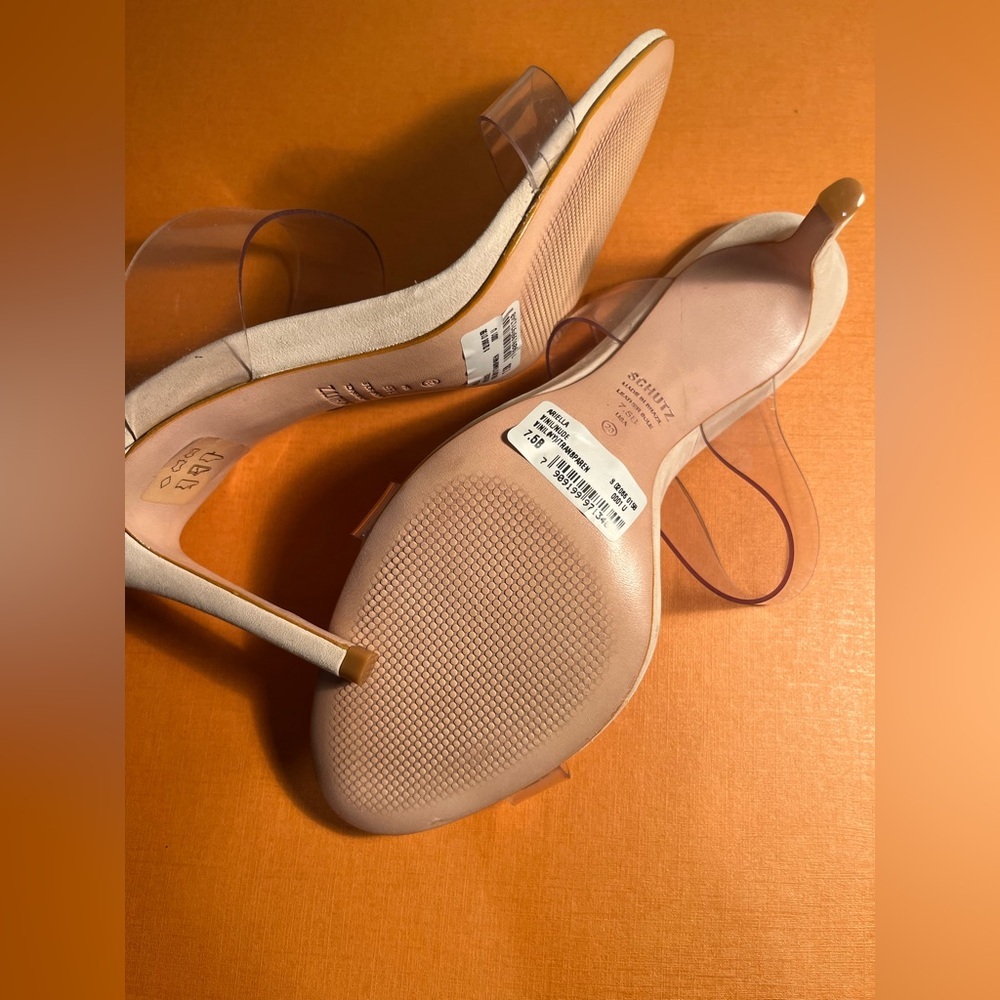 SHUTZ ( Elegant  Transparent Strap Heels ) size 7.5 💍💍💍💍💍💍💍💍💍💍💍💍💍💍💍💍💍💍💍💍 - Picture 3 of 5
